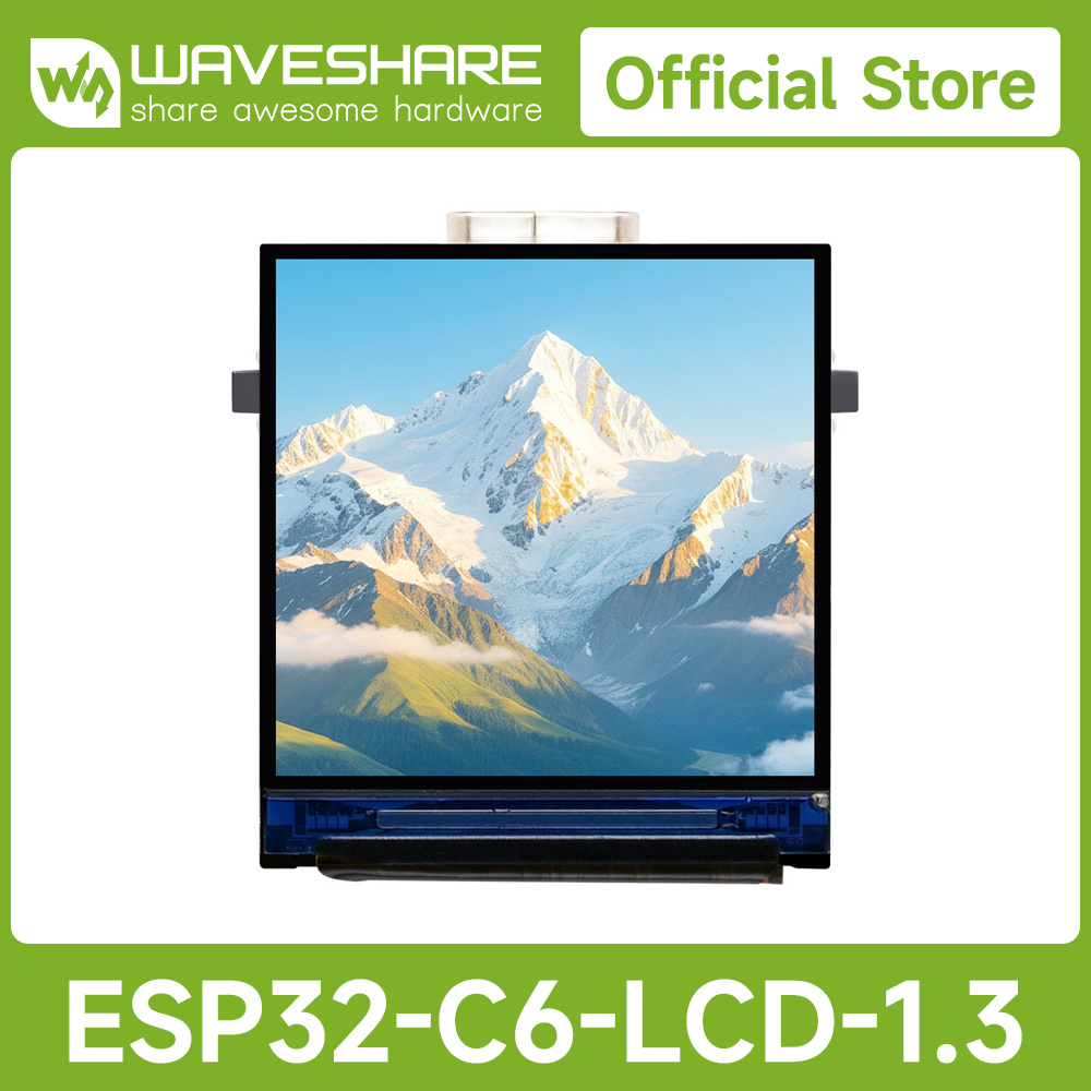 Waveshare Esp32 - Waveshare ESP32-C6 1,3-Zoll-LCD-Display-Entwicklungsboard mit 240×240 Auflösung
