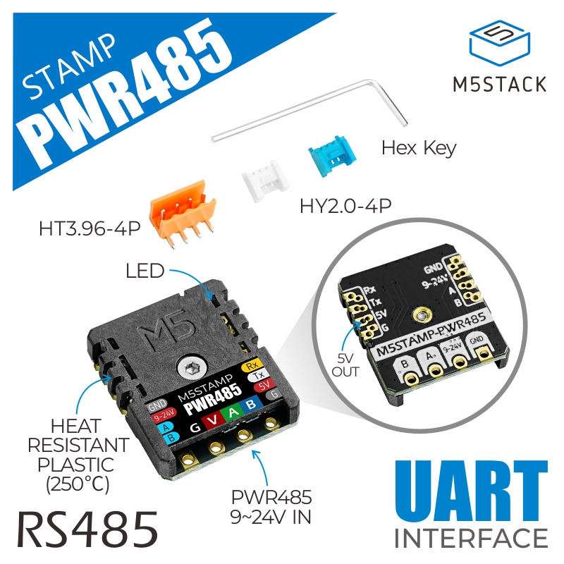 M5Stack - M5Stack Offizielles M5Stamp RS485-Modul