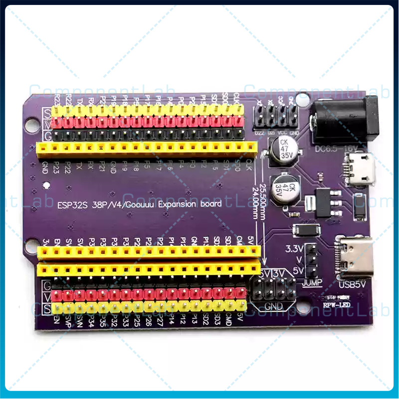 Nodemcu 32S - 5-15 Stück ESP32S3 38-Pin Lila Erweiterungsplatine