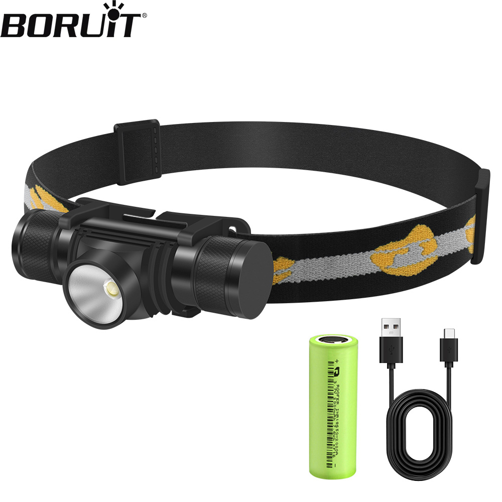Lolin D32 - BORUiT D10 LED-Mini-Stirnlampe, Hochleistungs-Scheinwerfer, 18650, wiederaufladbare